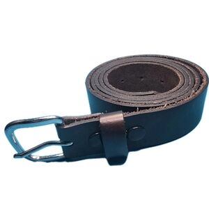 Elegant Brown Leather Belt for Men 54 Inches X 1.5 In